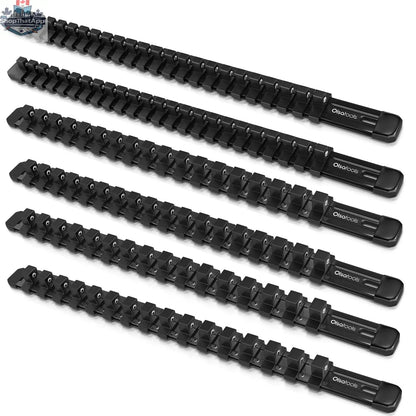 Aluminum Socket Organizer Rails With Rubber End Caps for 10 mm Socket Set - Shopthatapp.ca