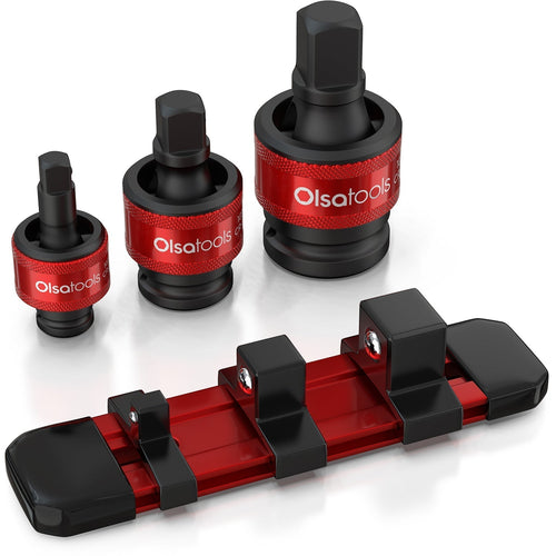 3pc Universal Joint Socket Adapter Set for 1/2", 3/8", and 1/4" Drive - Shopthatapp.ca
