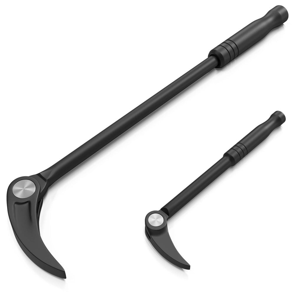 Indexing Pry Bar Set (2pc) | Heavy Duty 10" and 20" Long Pry Bars
