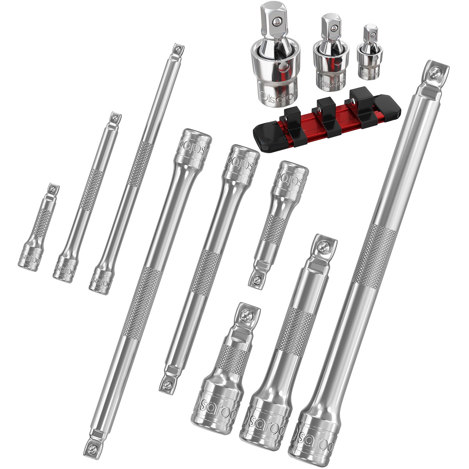 3pc Universal Joint Socket Adapter Set for 1/2", 3/8", and 1/4" Drive - Shopthatapp.ca