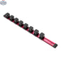 Aluminum Socket Organizer Rails With Rubber End Caps for 10 mm Socket Set - Shopthatapp.ca