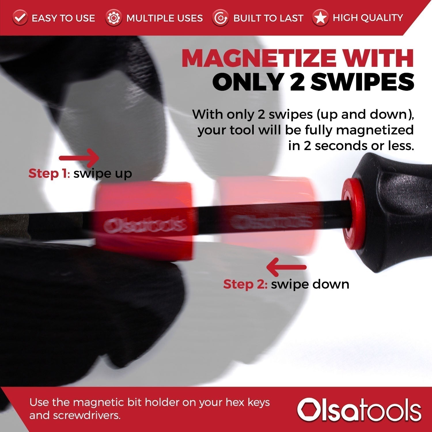 Bit Magnetizer and Demagnetizer Tool with Ring and Screwdriver Bit Holder for Enhanced Performance - Shopthatapp.ca