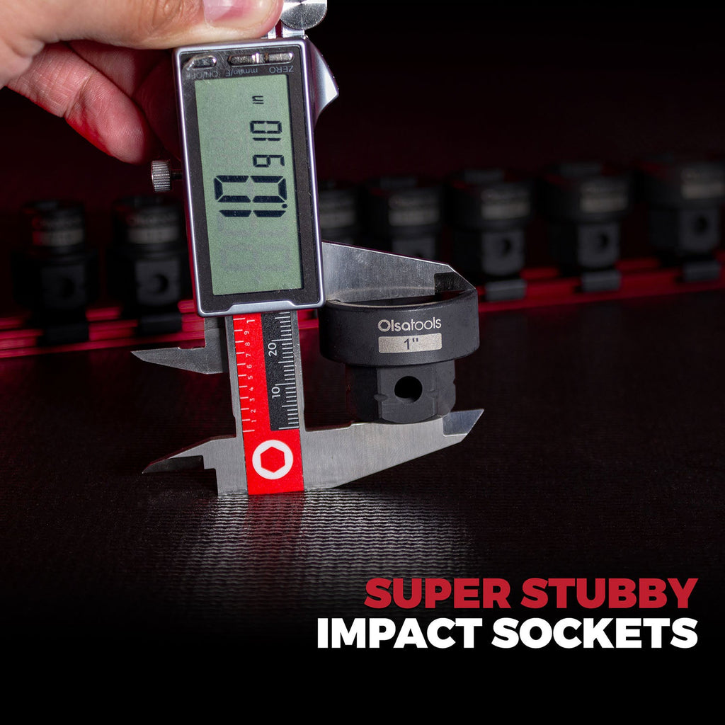Stubby Impact Socket Sets with Magnetic Socket Inserts