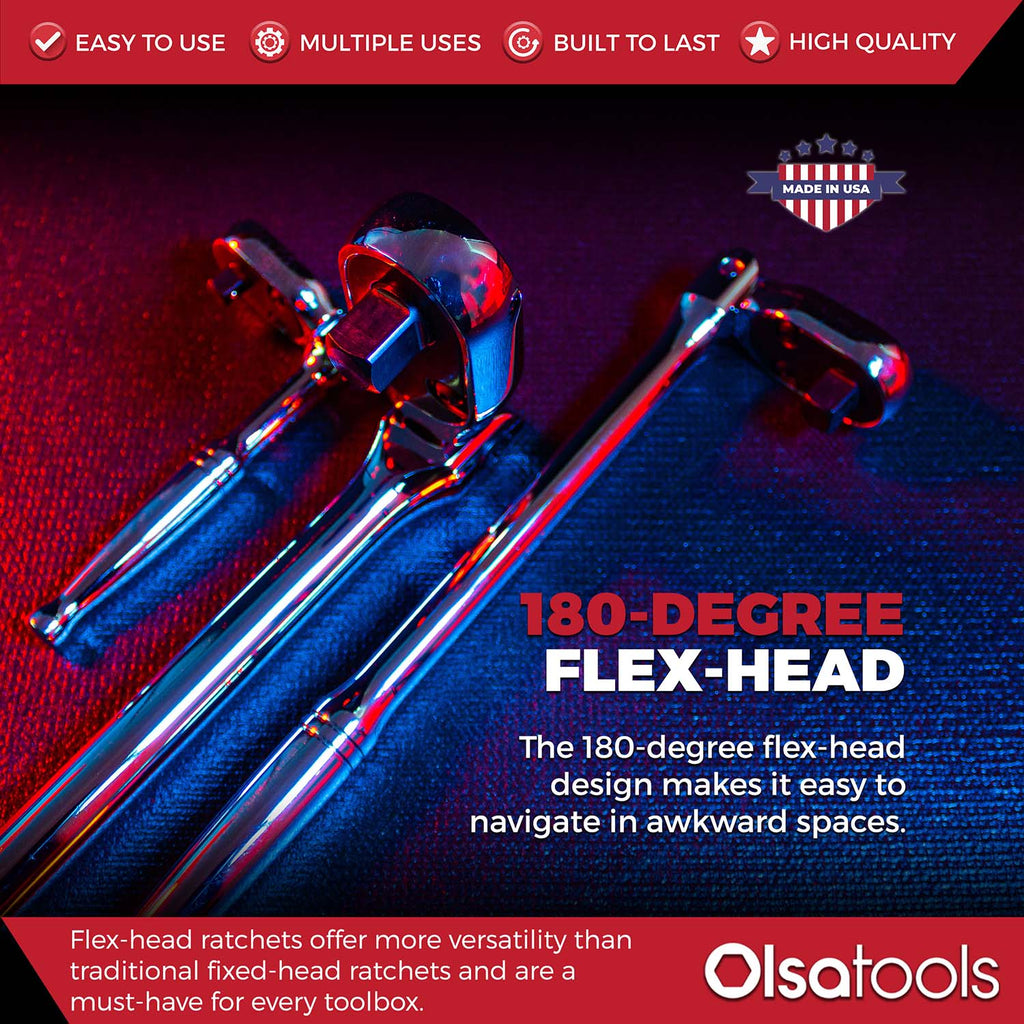 Flex Head Ratchet 90 Tooth for Enhanced Torque and Precision