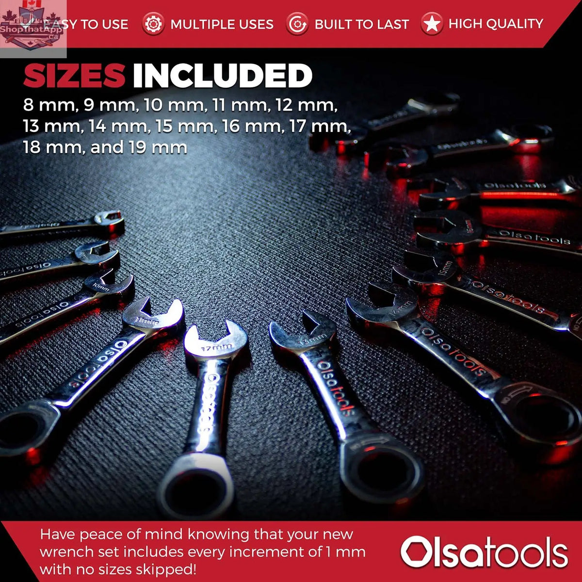 120 Tooth Ratcheting Wrench Set - Stubby Design for Maximum Torque and Accessibility - Shopthatapp.ca