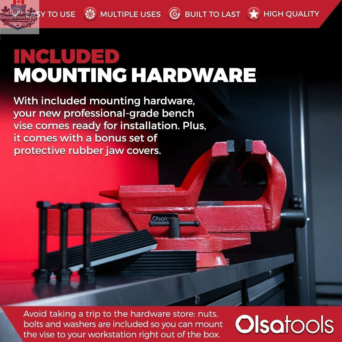 Bench Vises with Swivel Base | 360° Forged Steel Construction - Shopthatapp.ca