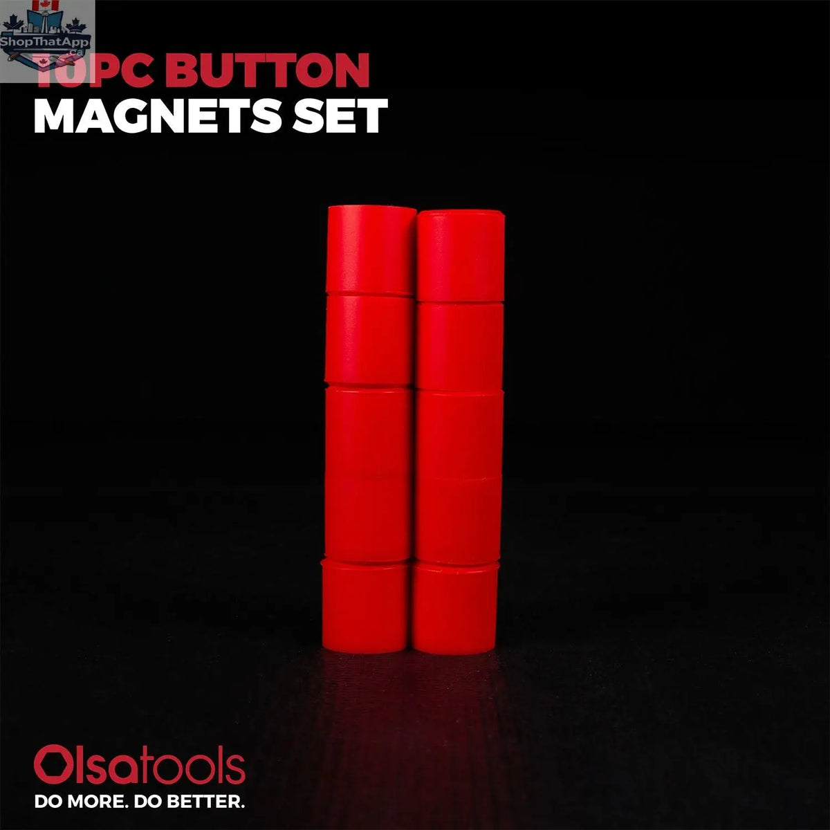 Magnetic Silicone Buttons 10pc Set - Strong Non-Scratch Magnets - Shopthatapp.ca