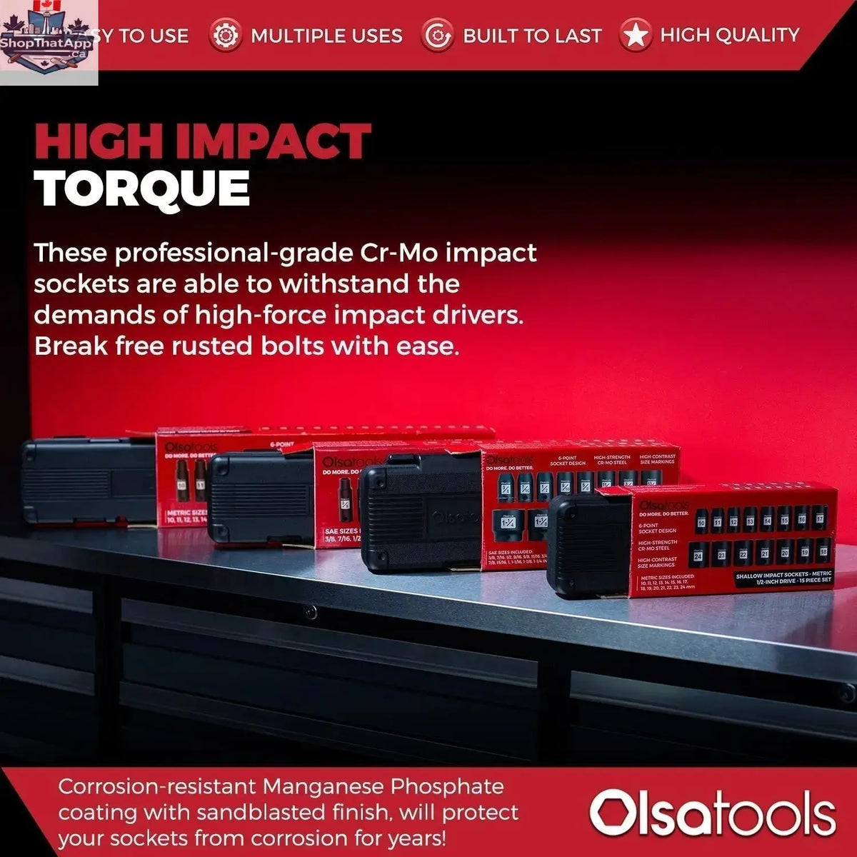 Cr-Mo Impact Sockets - Shopthatapp.ca