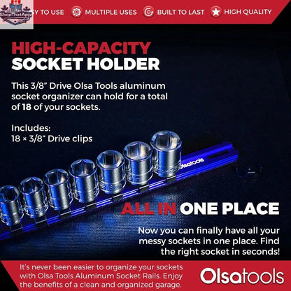 Aluminum Socket Organizer Rails with Locking End Caps - Shopthatapp.ca