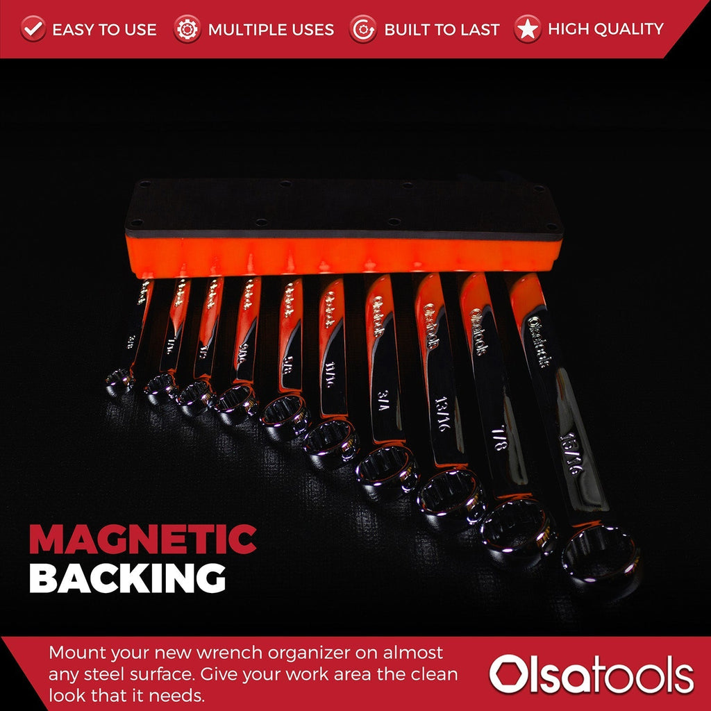 Magnetic Tool Organizer - Durable Magnetic Wrench Holder for Efficient Workspace Management