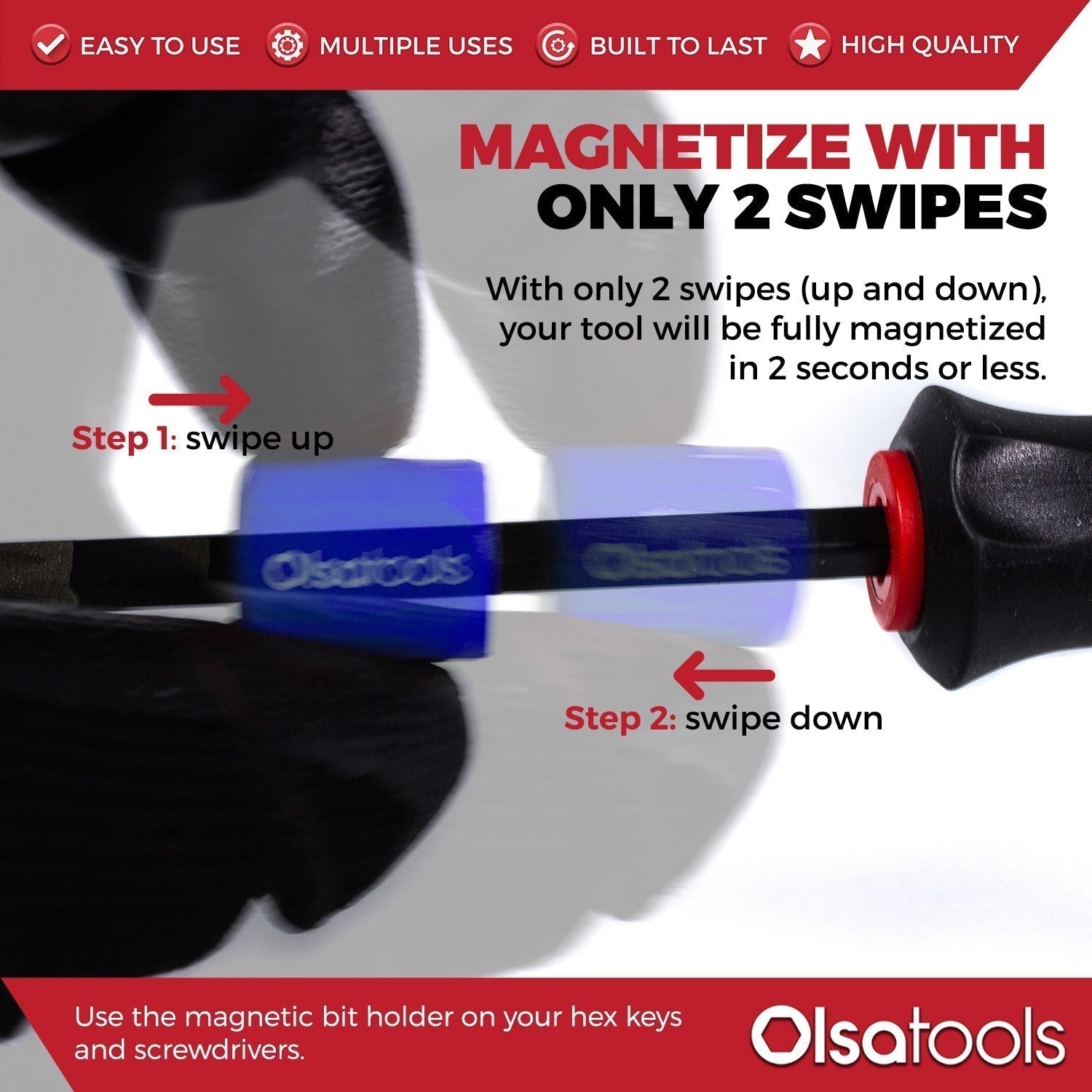 Bit Magnetizer and Demagnetizer Tool with Ring and Screwdriver Bit Holder for Enhanced Performance - Shopthatapp.ca