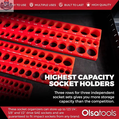 3-Row Magnetic Socket Holder - Shopthatapp.ca