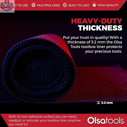 Non-Slip Tool Chest Liner with Perforated Surface for Enhanced Grip - Shopthatapp.ca