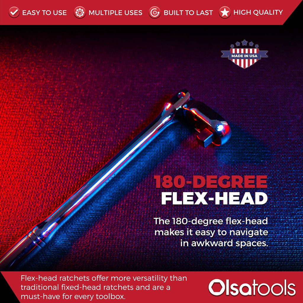 Flex Head Ratchet 90 Tooth for Enhanced Torque and Precision