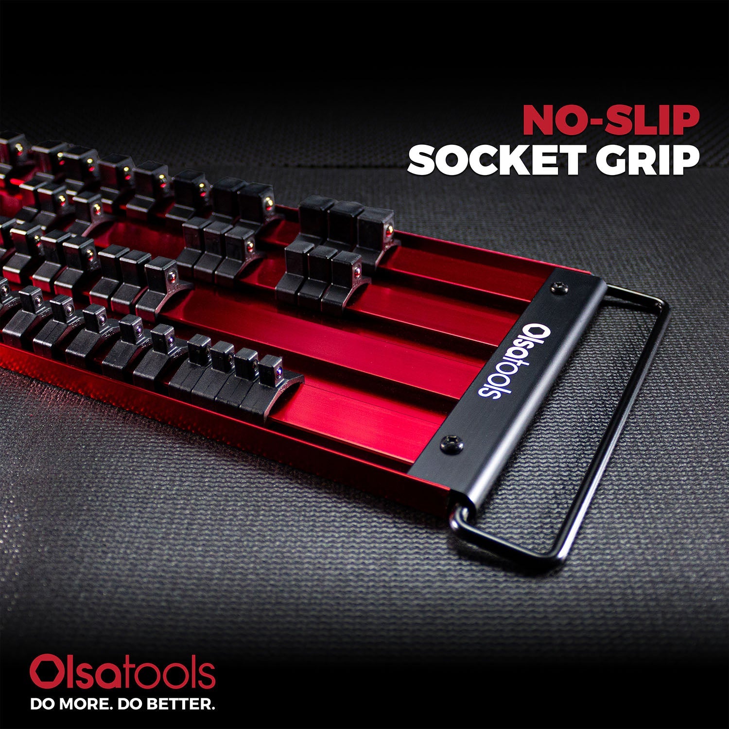 90-Slot Aluminum Socket Tray for Organized Portable Tool Storage