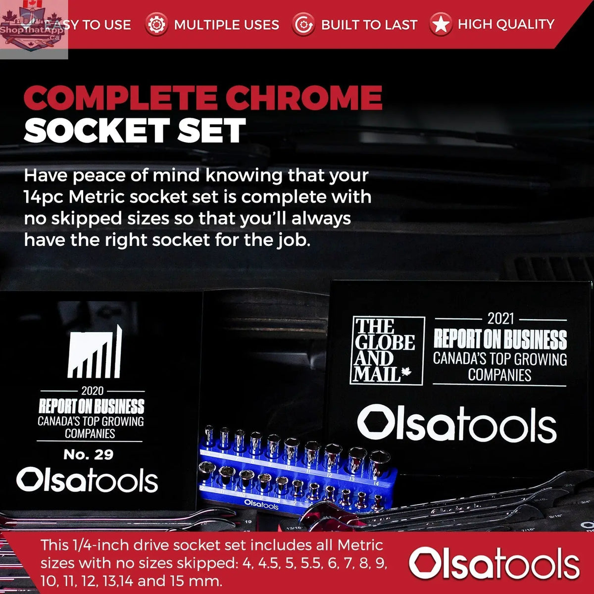 Chrome Socket Sets - Shopthatapp.ca
