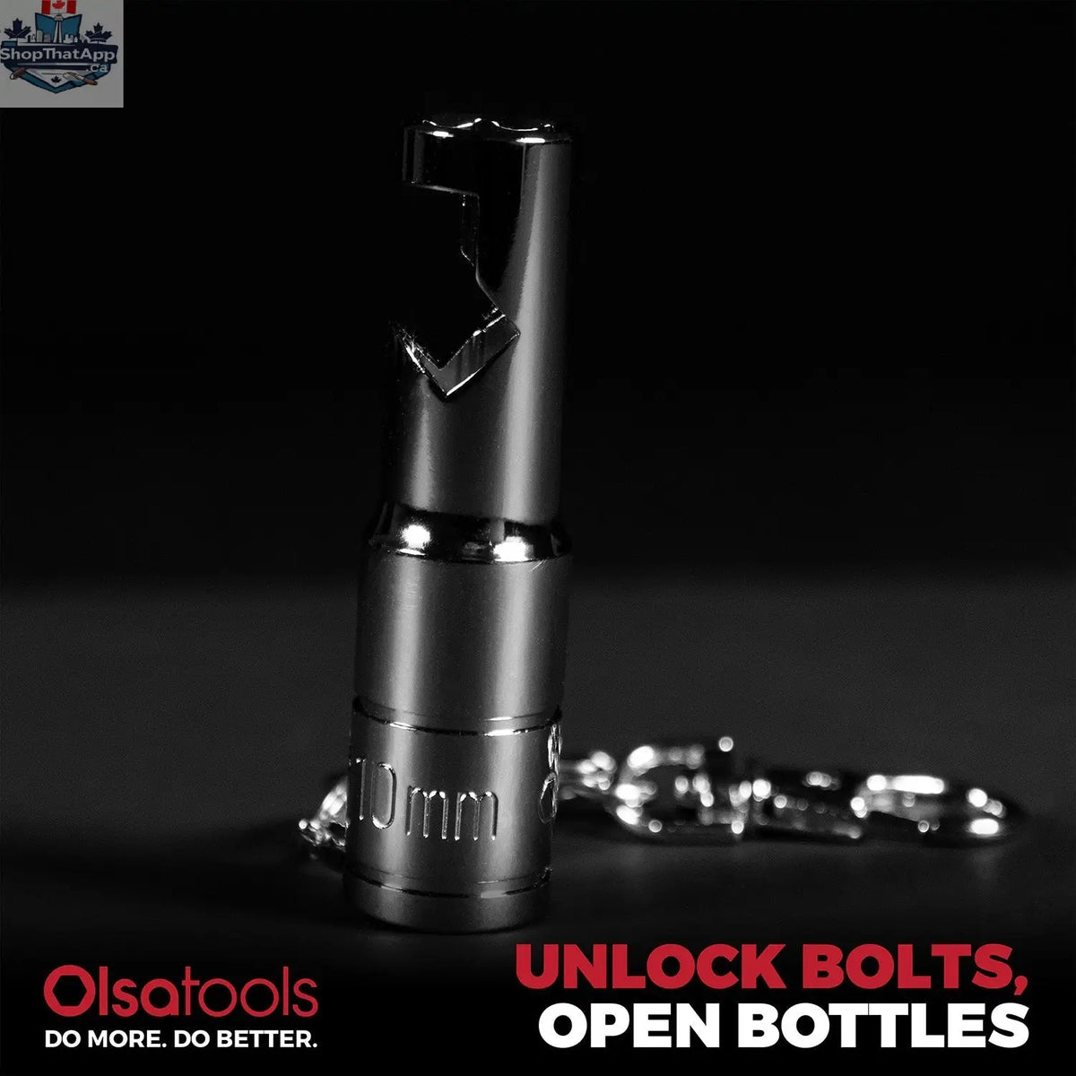 10 mm Socket Bottle Opener Keychain - Shopthatapp.ca