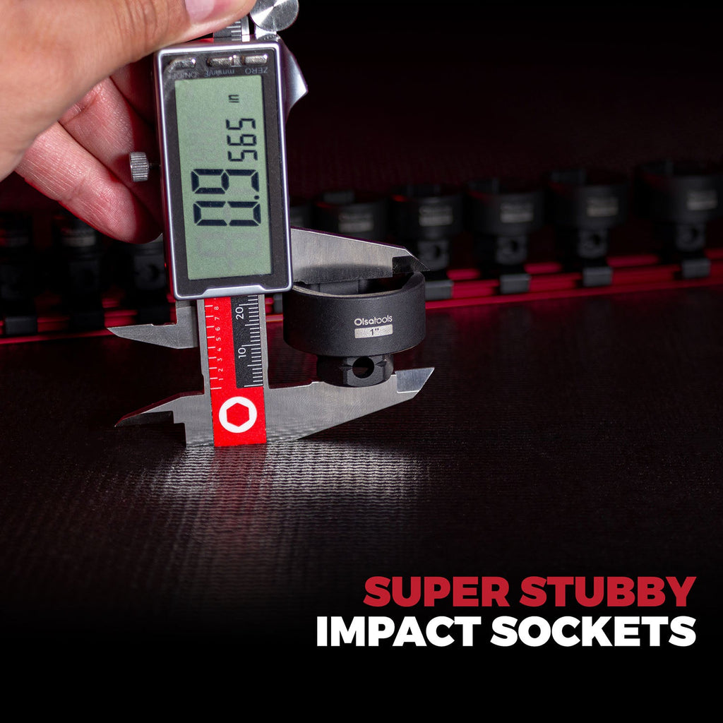 Stubby Impact Socket Sets with Magnetic Socket Inserts