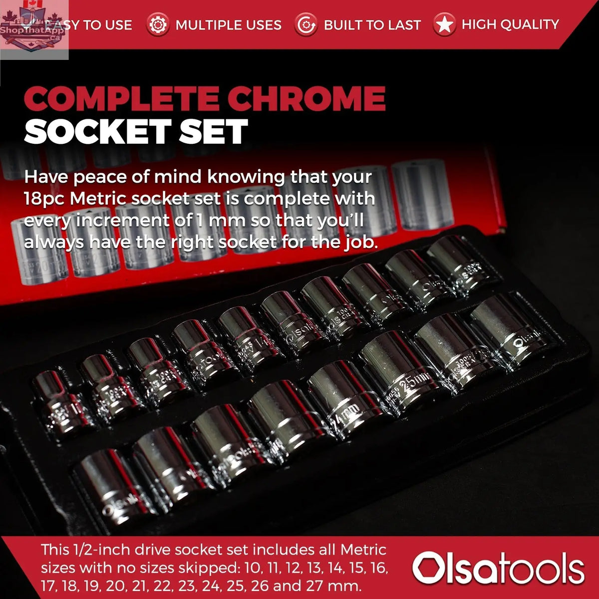Chrome Socket Sets - Shopthatapp.ca