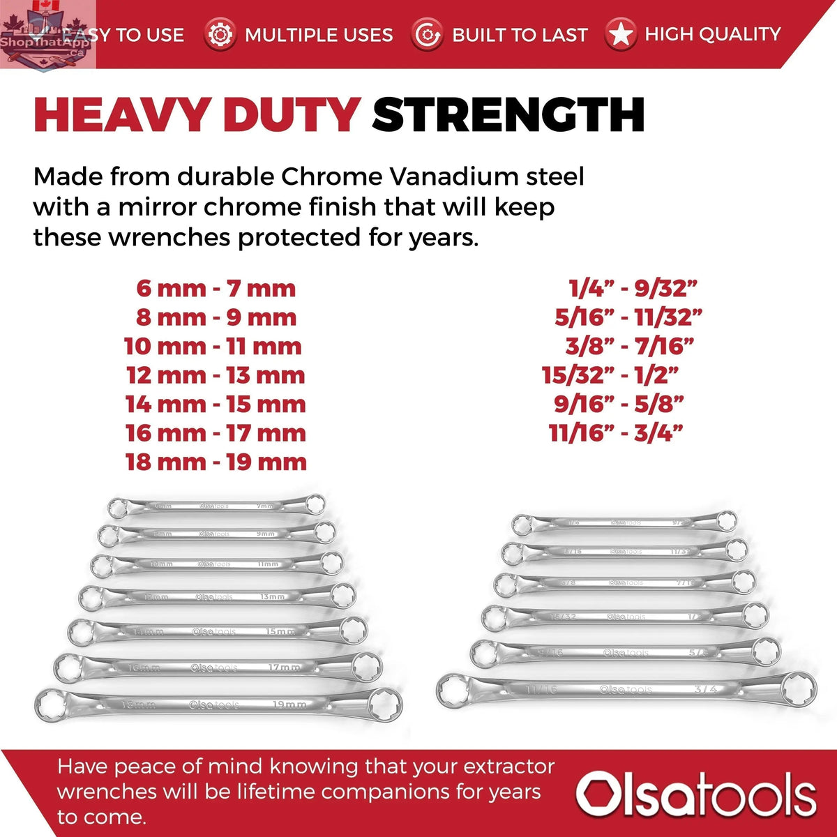 Bolt Extractor Wrench Sets with FlexPro LED Flashlight - Shopthatapp.ca
