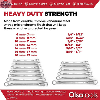 Bolt Extractor Wrench Sets with FlexPro LED Flashlight - Shopthatapp.ca