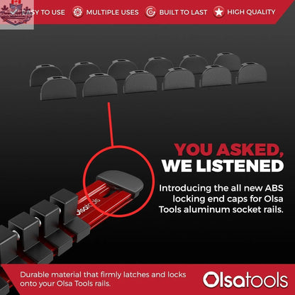 Locking End Caps for Aluminum Rails | 12-Pack Durable End Caps - Shopthatapp.ca