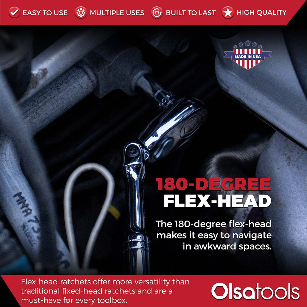 Flex Head Ratchet 90 Tooth for Enhanced Torque and Precision