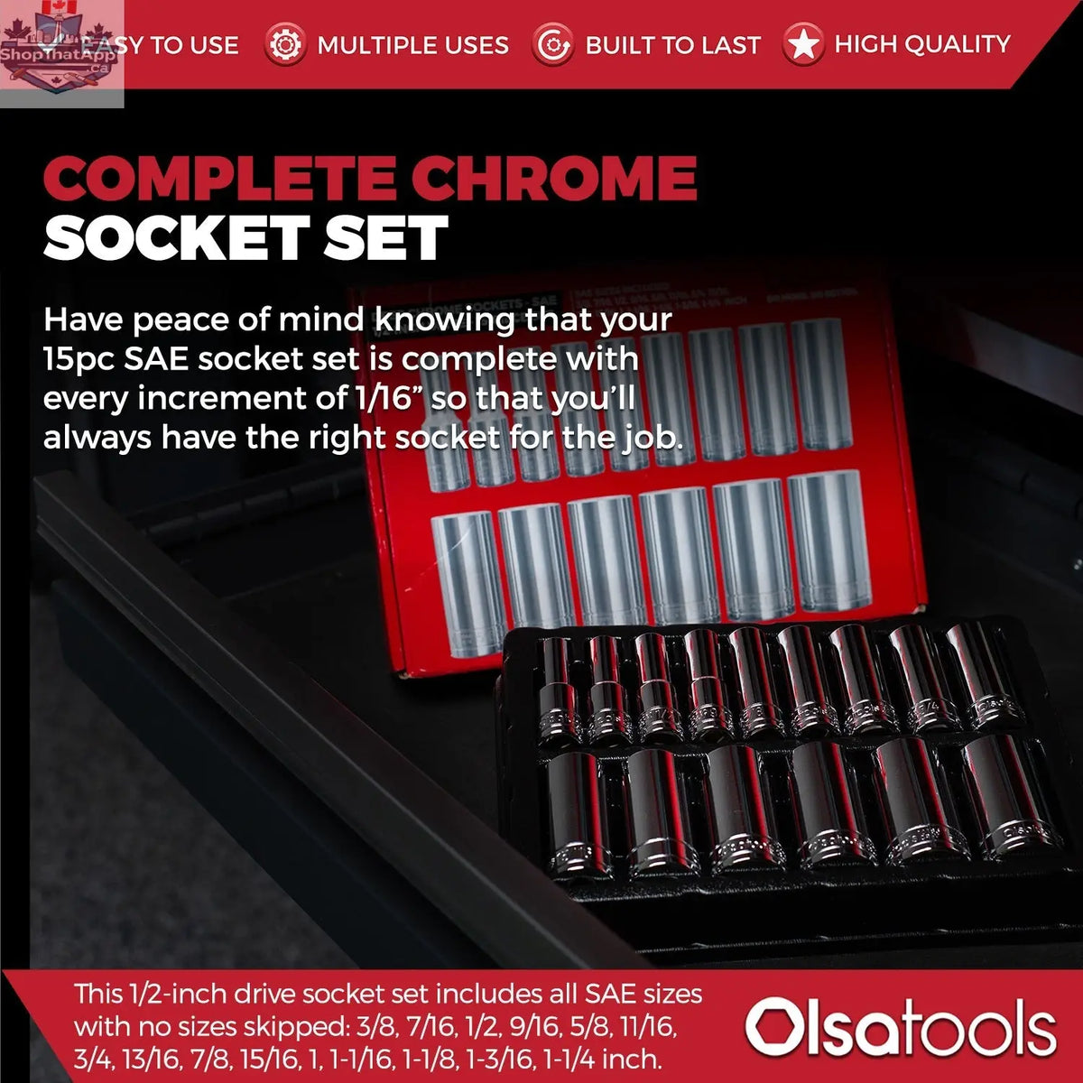 Chrome Socket Sets - Shopthatapp.ca