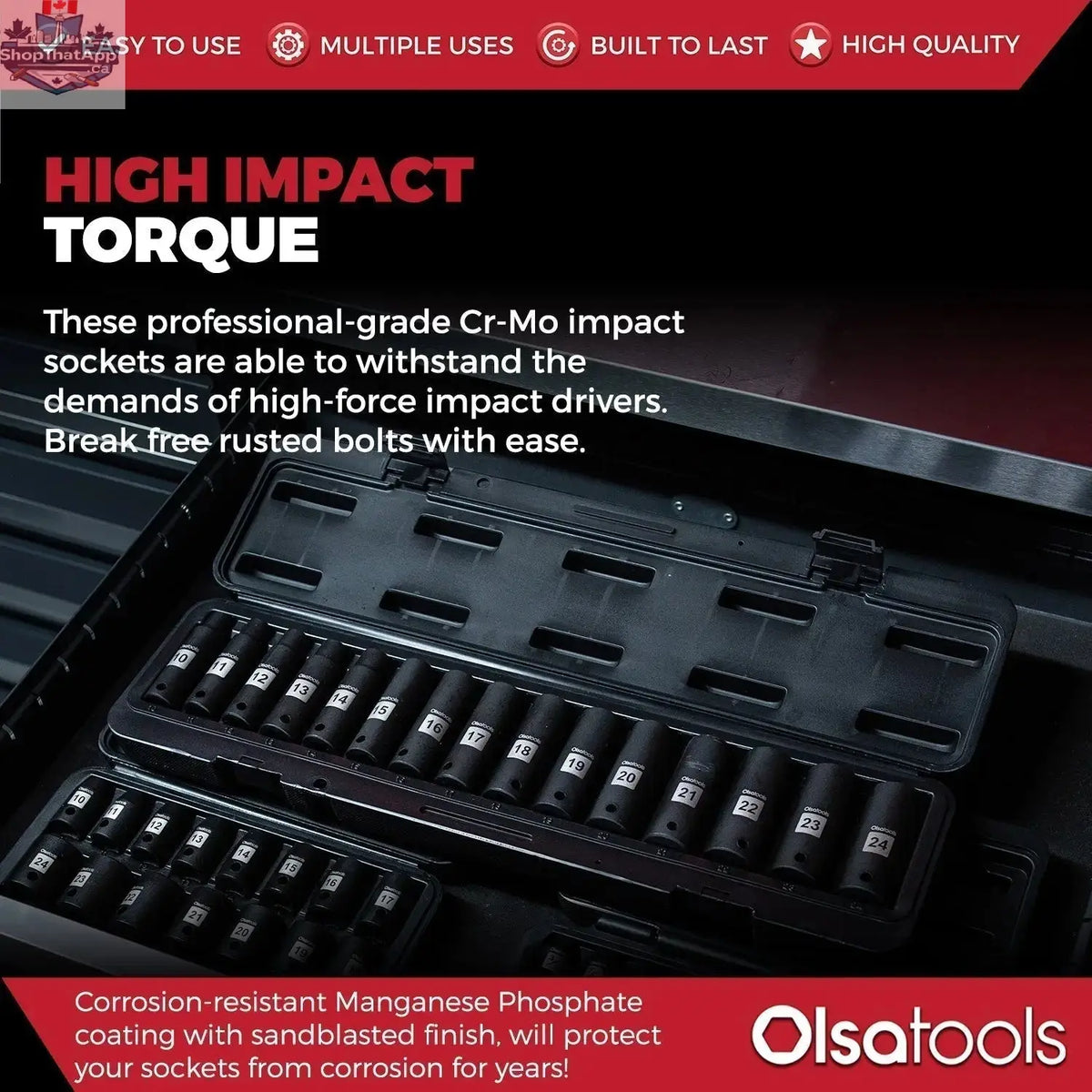 Cr-Mo Impact Sockets - Shopthatapp.ca