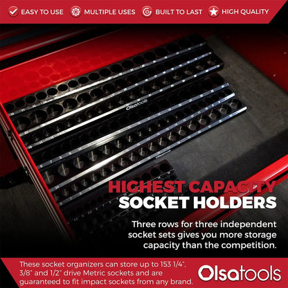 3-Row Magnetic Socket Holder - Shopthatapp.ca