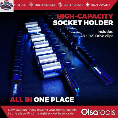 Aluminum Socket Organizer Rails with Locking End Caps - Shopthatapp.ca