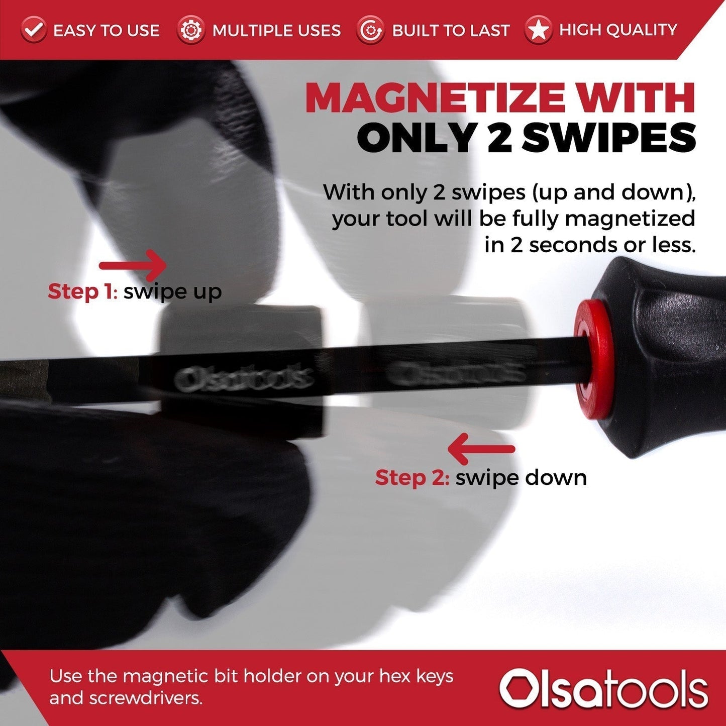 Bit Magnetizer and Demagnetizer Tool with Ring and Screwdriver Bit Holder for Enhanced Performance - Shopthatapp.ca