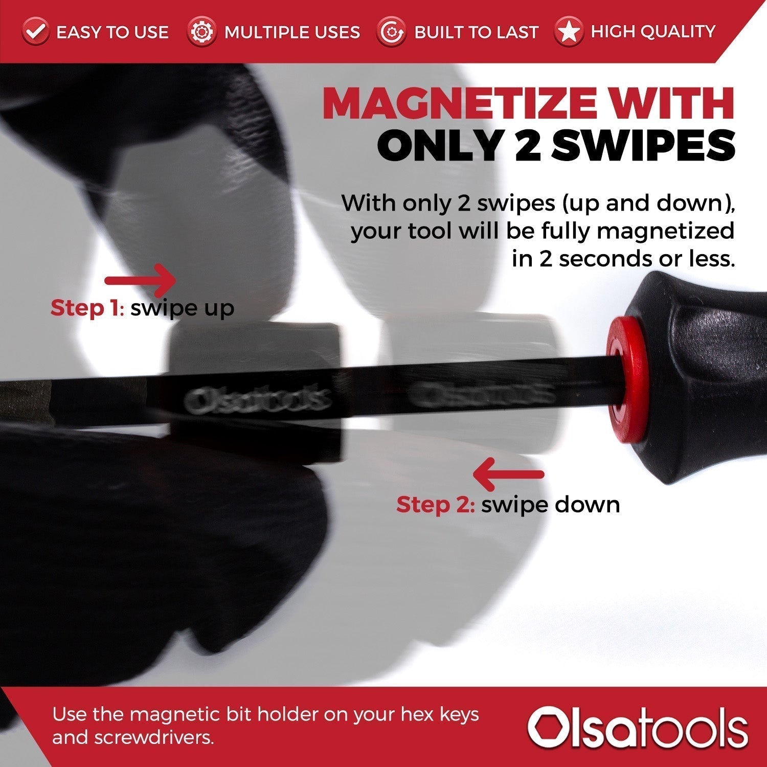 Bit Magnetizer and Demagnetizer Tool with Ring and Screwdriver Bit Holder for Enhanced Performance - Shopthatapp.ca