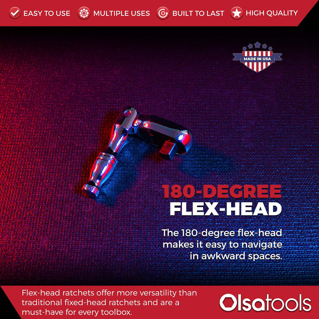 Flex Head Ratchet 90 Tooth for Enhanced Torque and Precision