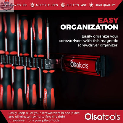 Magnetic Screwdriver Organizer - Efficient Magnetic Screwdriver Holder for Easy Tool Access - Shopthatapp.ca