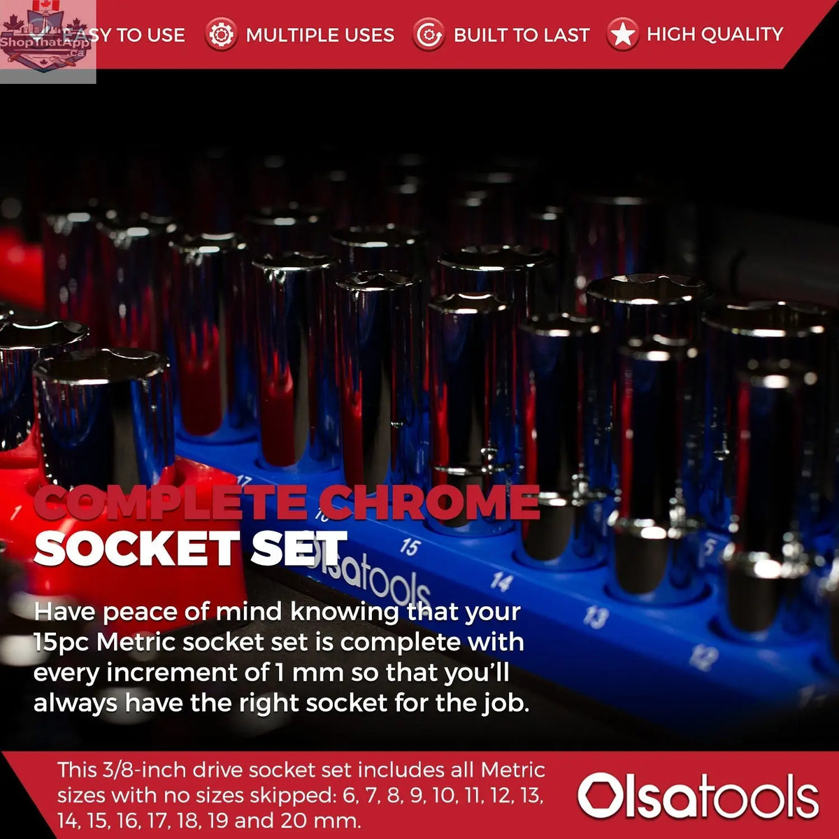 Chrome Socket Sets - Shopthatapp.ca