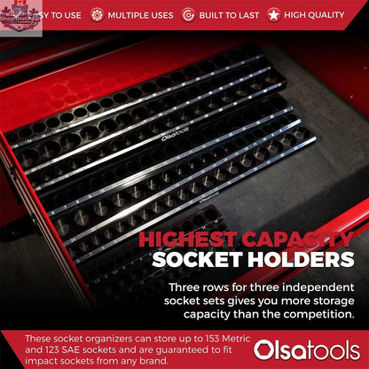 3-Row Magnetic Socket Holder - Shopthatapp.ca