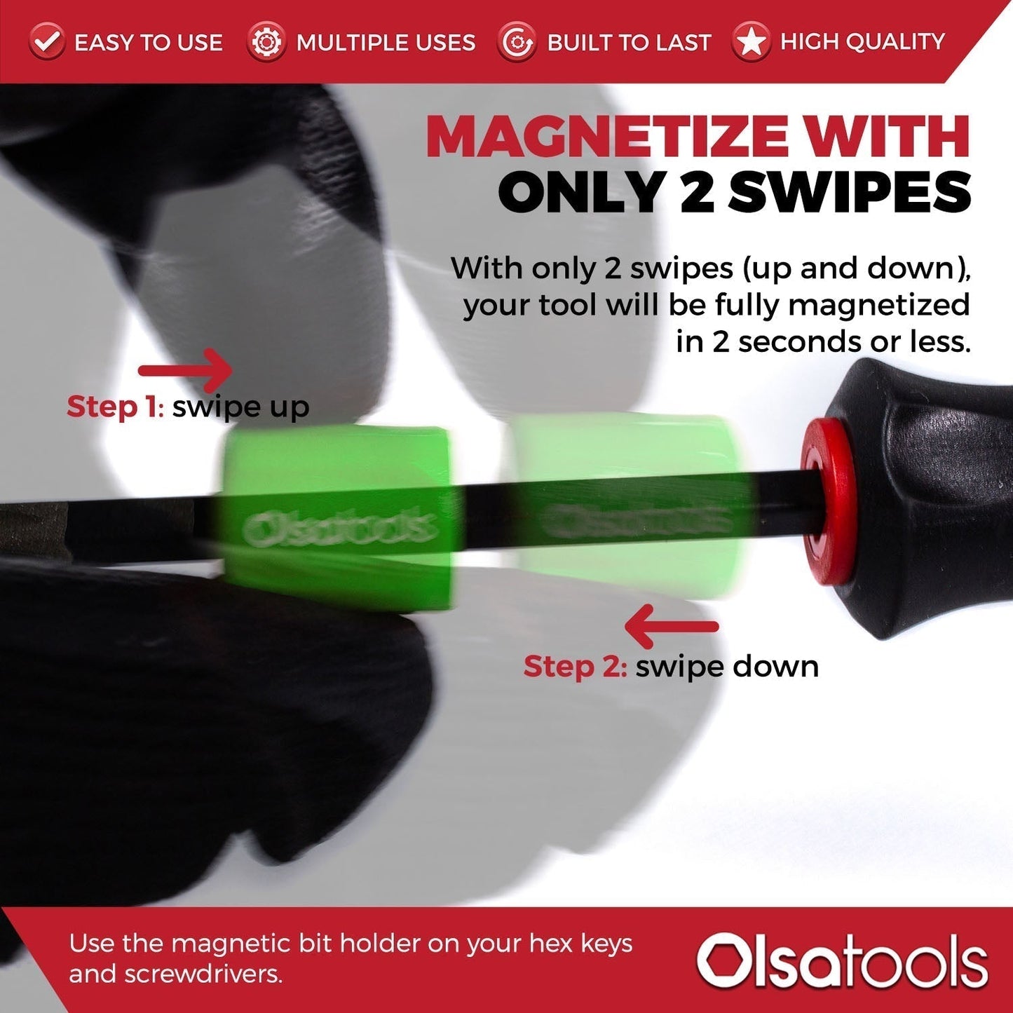 Bit Magnetizer and Demagnetizer Tool with Ring and Screwdriver Bit Holder for Enhanced Performance - Shopthatapp.ca