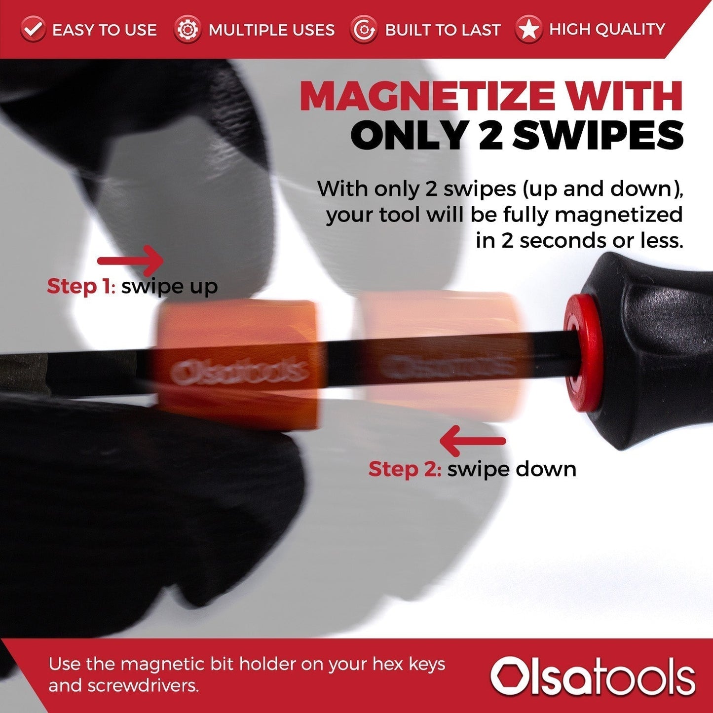Bit Magnetizer and Demagnetizer Tool with Ring and Screwdriver Bit Holder for Enhanced Performance - Shopthatapp.ca