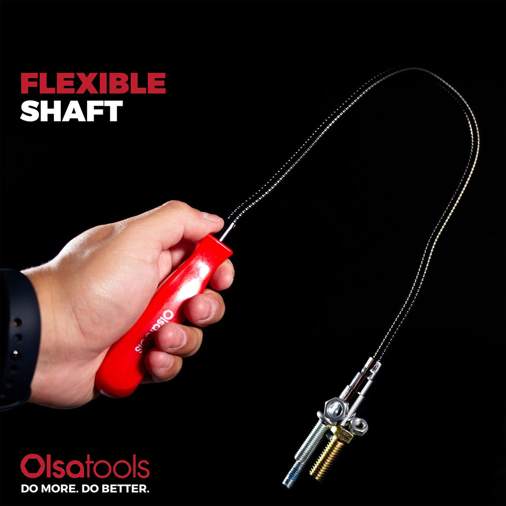 Flexible Magnetic Pickup Tool with LED Light for Easy Retrieval