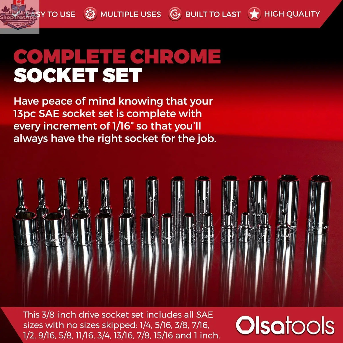 Chrome Socket Sets - Shopthatapp.ca