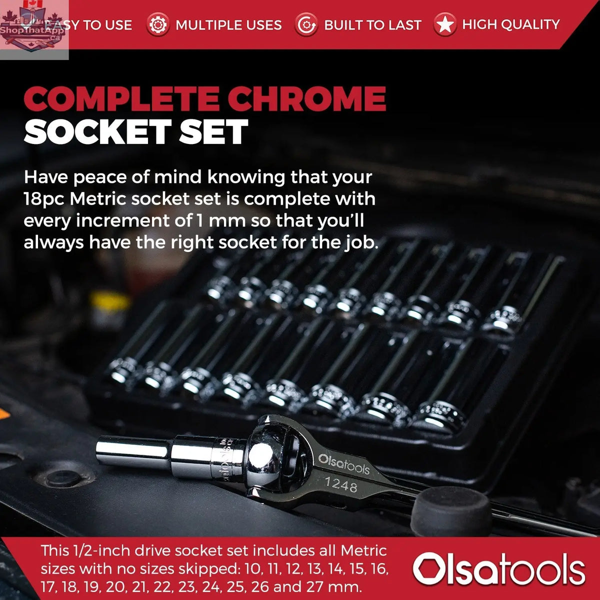 Chrome Socket Sets - Shopthatapp.ca