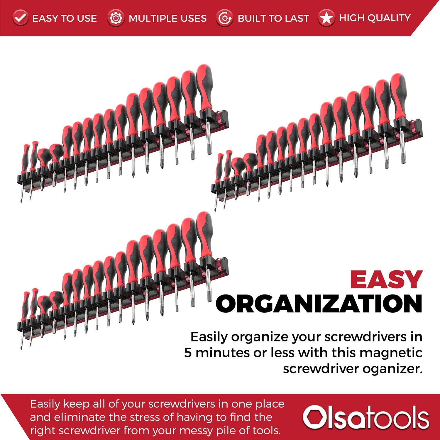 Magnetic Screwdriver Organizer