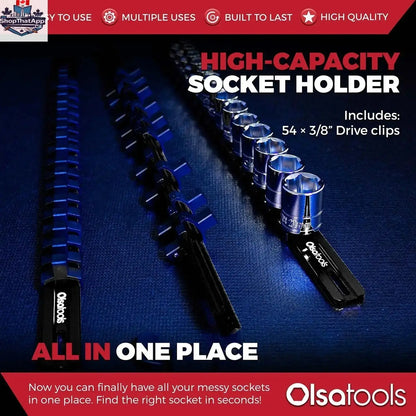 Aluminum Socket Organizer Rails with Locking End Caps - Shopthatapp.ca
