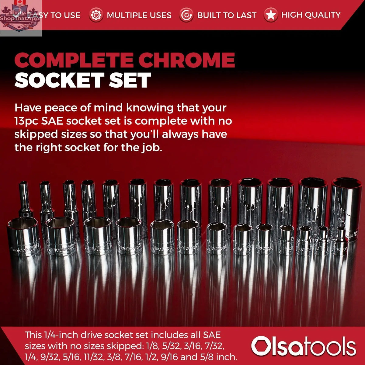 Chrome Socket Sets - Shopthatapp.ca