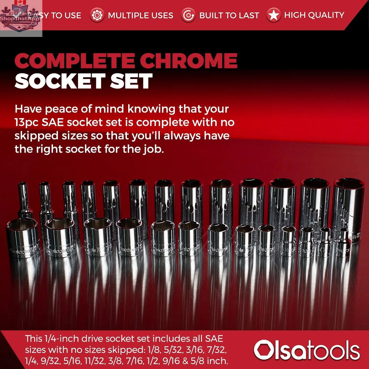 Chrome Socket Sets - Shopthatapp.ca