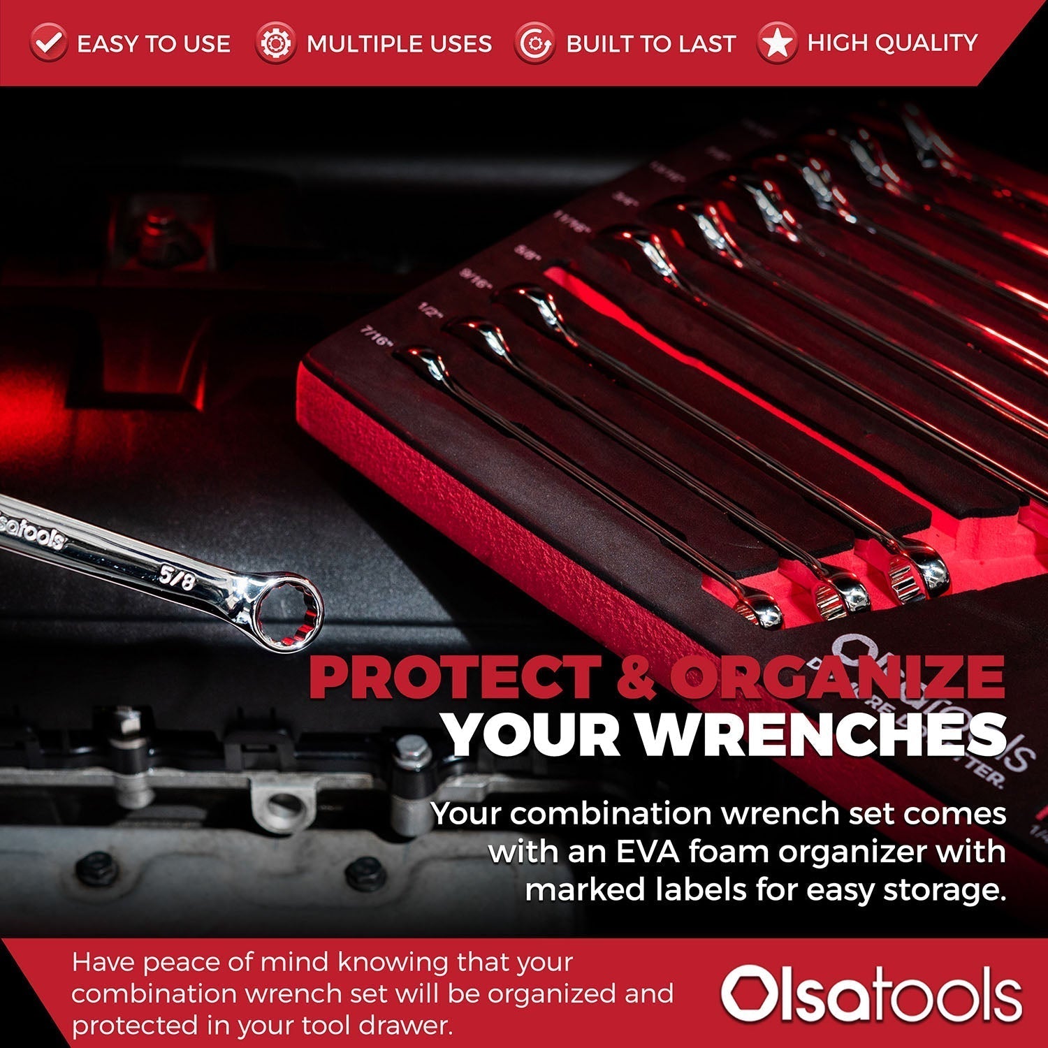 Premium 15-Piece Combination Wrench Set