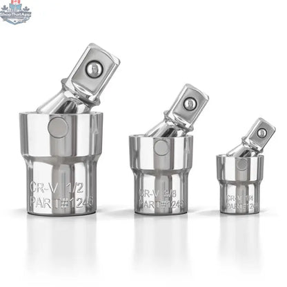 3pc Universal Joint Socket Adapter Set for 1/2", 3/8", and 1/4" Drive - Shopthatapp.ca