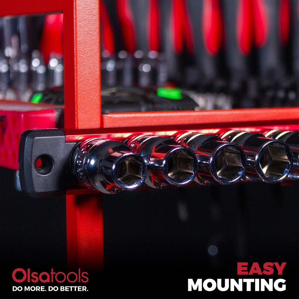 Magnetic Socket Rails for Secure Tool Organization in Aluminum