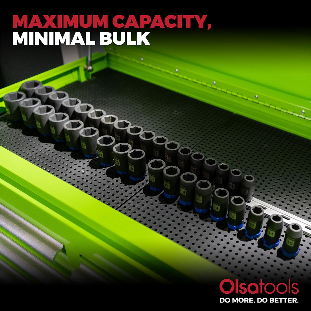 Toolgrid Aluminum Socket Rails for Organized Tool Storage